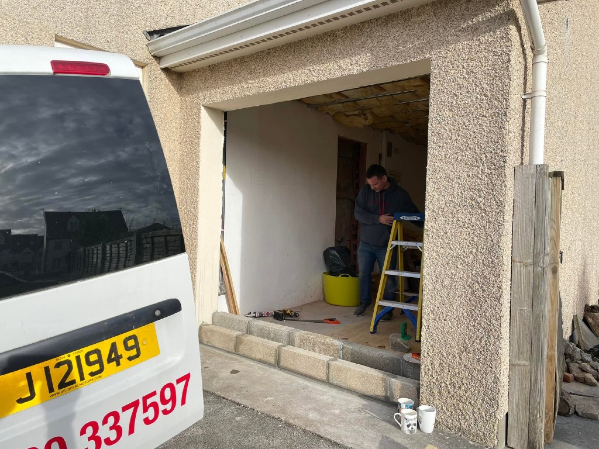 Garage conversion to living space in Jersey by Gary Simpson