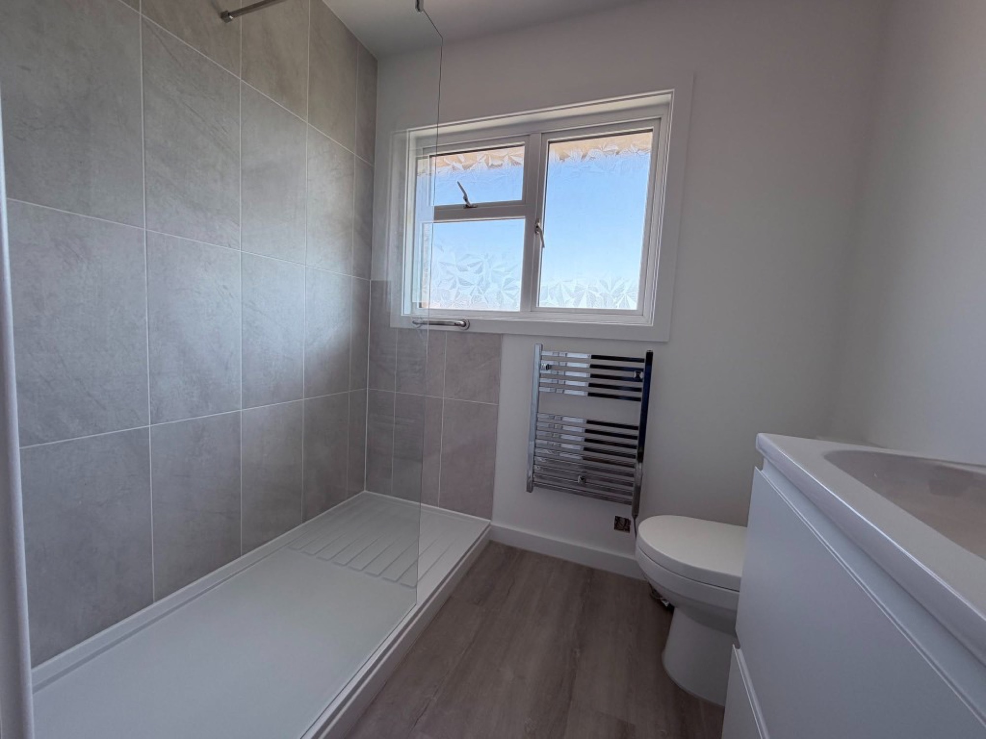 Walk-In Shower Bathroom — finished result